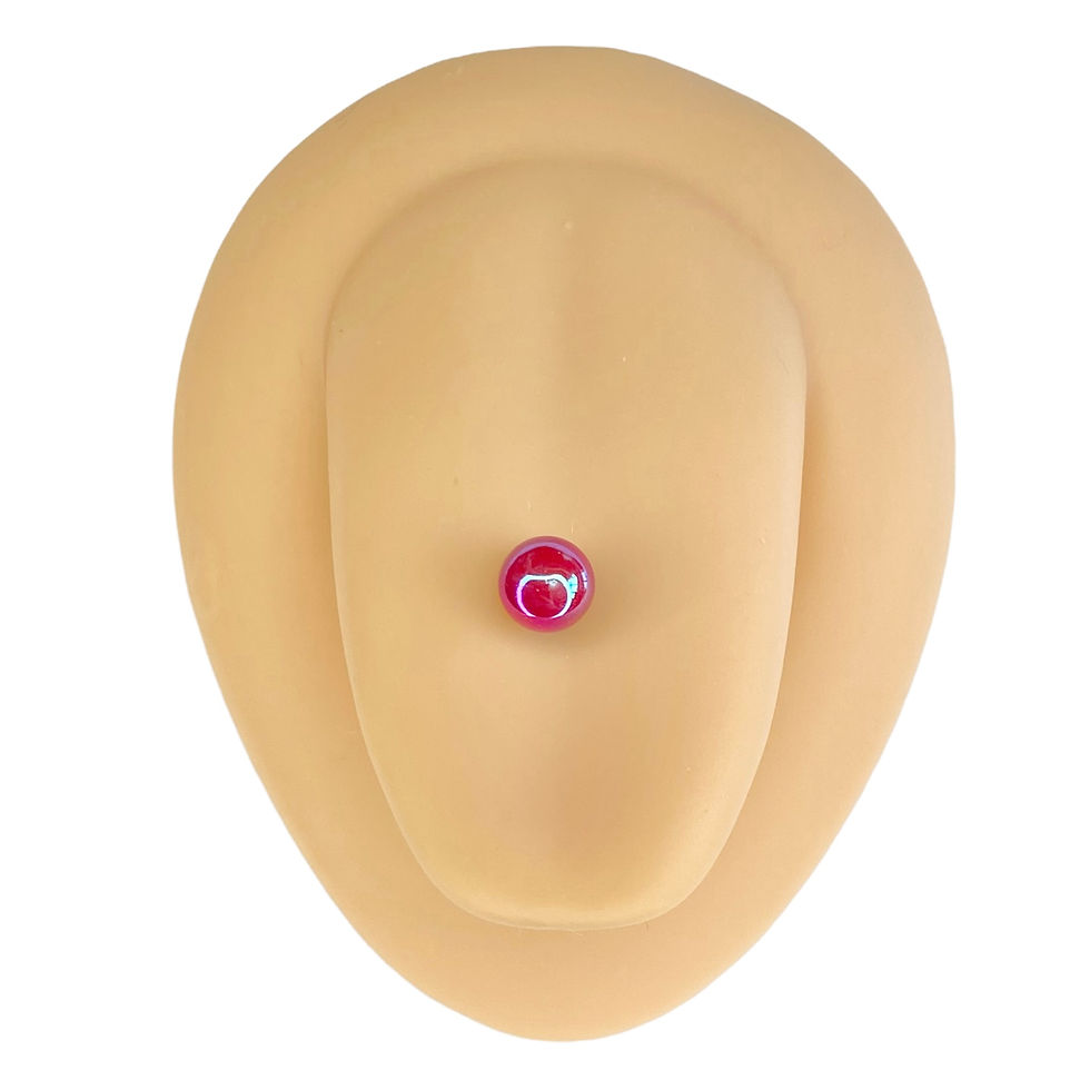 Red AB Coated Tongue Bar
