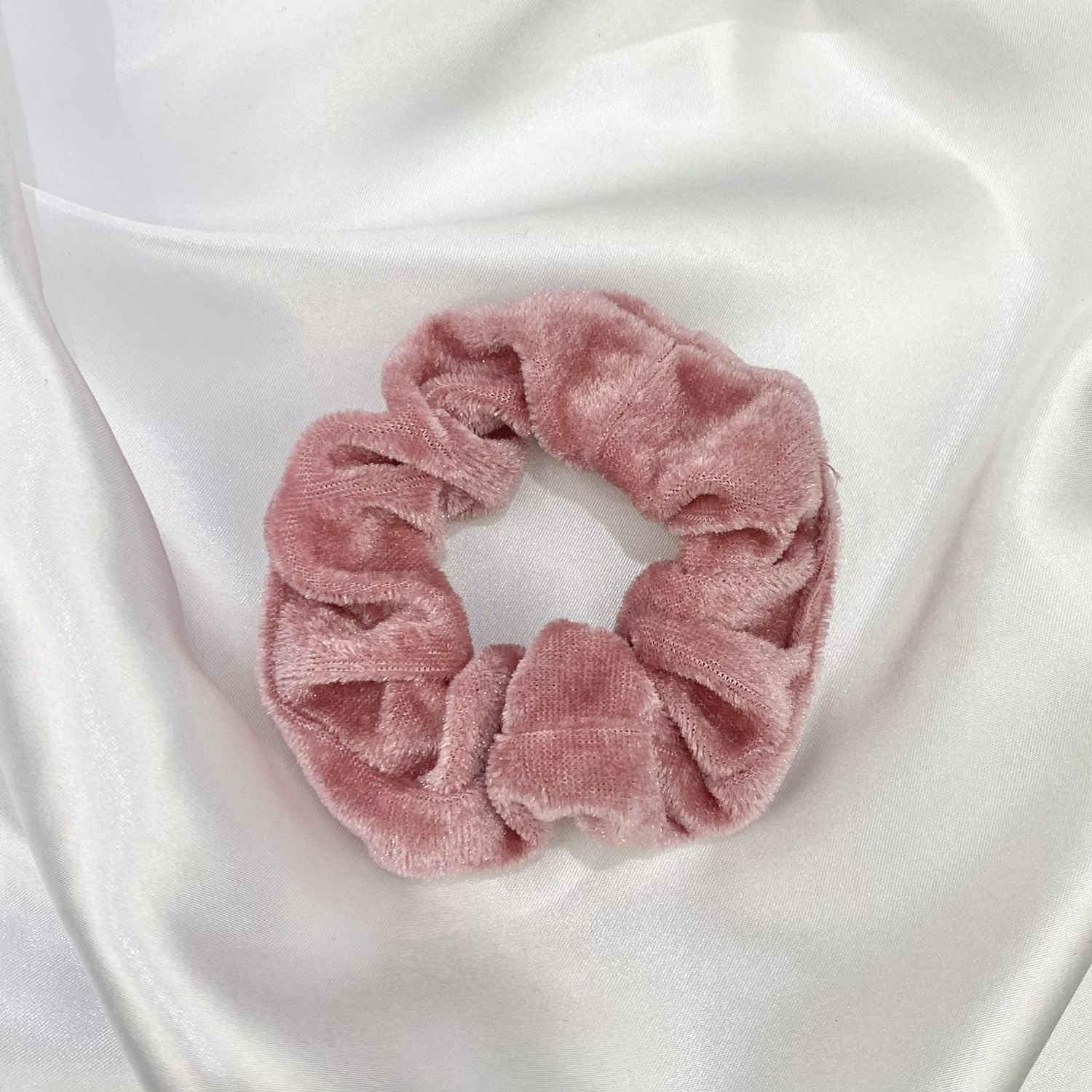 Dusky Pink Velvet Scrunchie