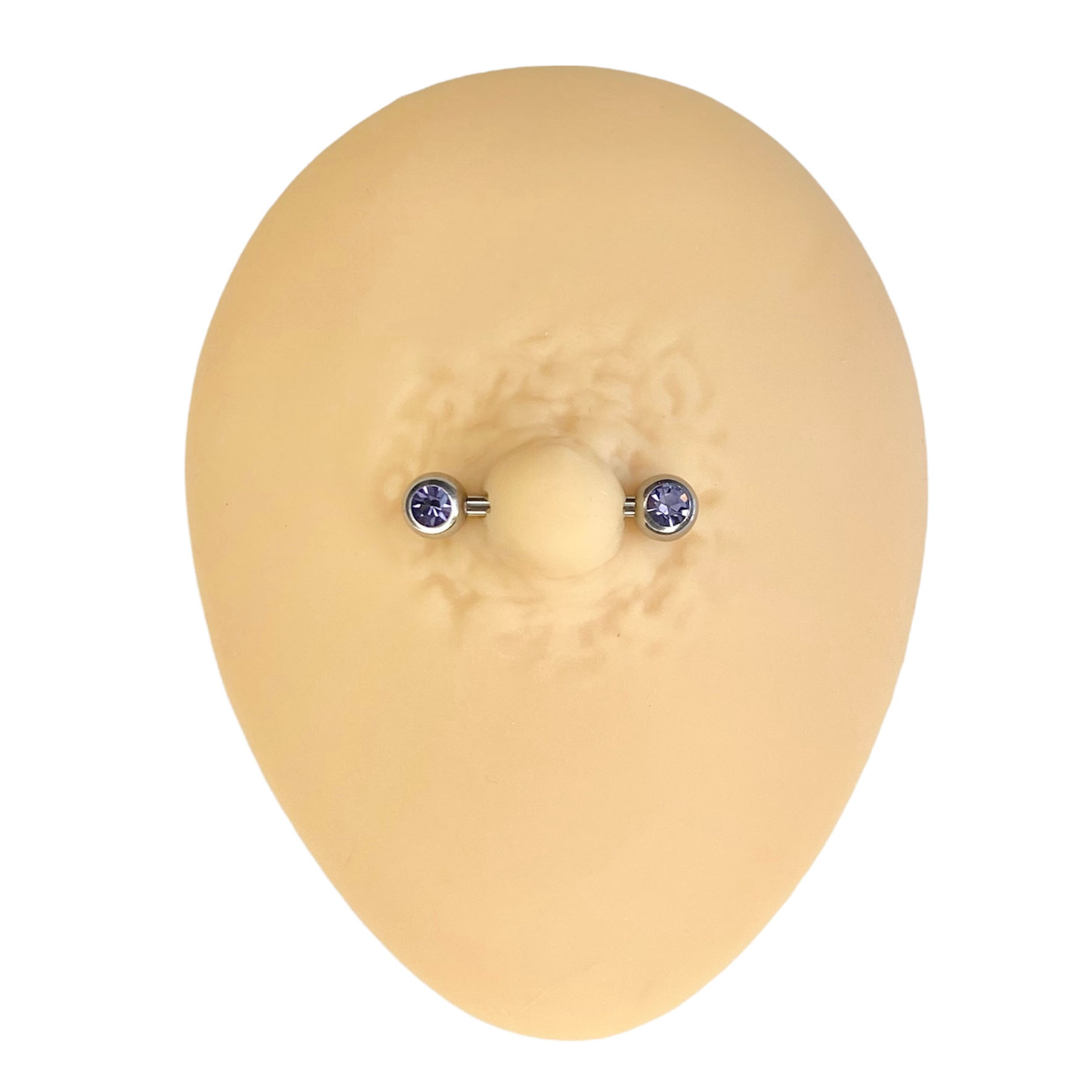 Tanzanite Rhinestone Nipple Bar 