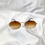 Thumbnail: Bronze Wide Oval Sunglasses