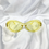 Thumbnail: Yellow Clear Glitter Clout Goggle Sunglasses