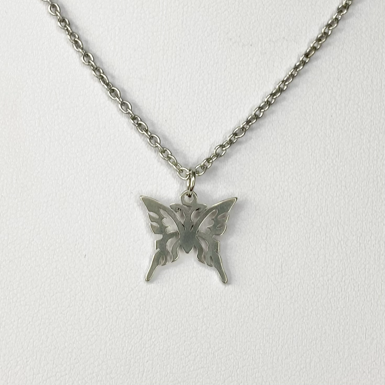 Silver Tribal Butterfly Necklace