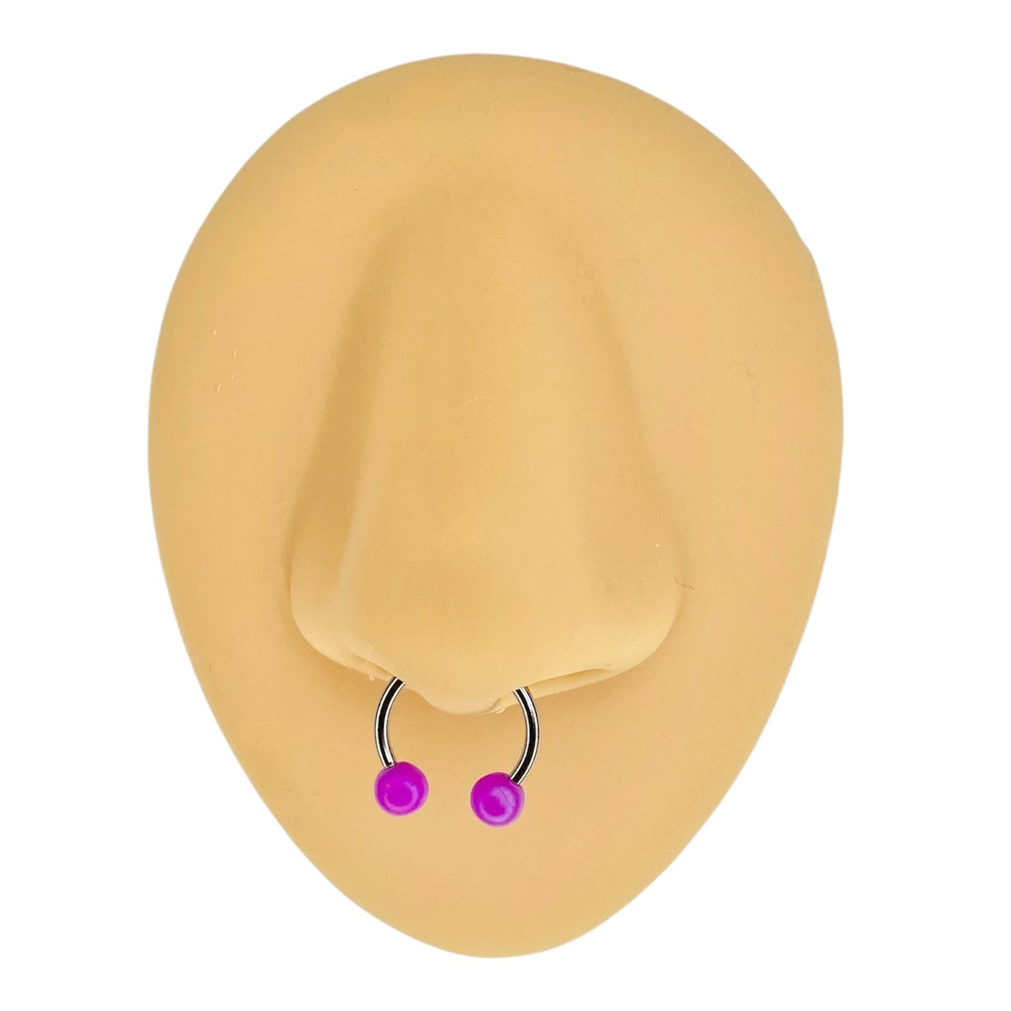 Purple Matte Pearlescent Horseshoe Hoop