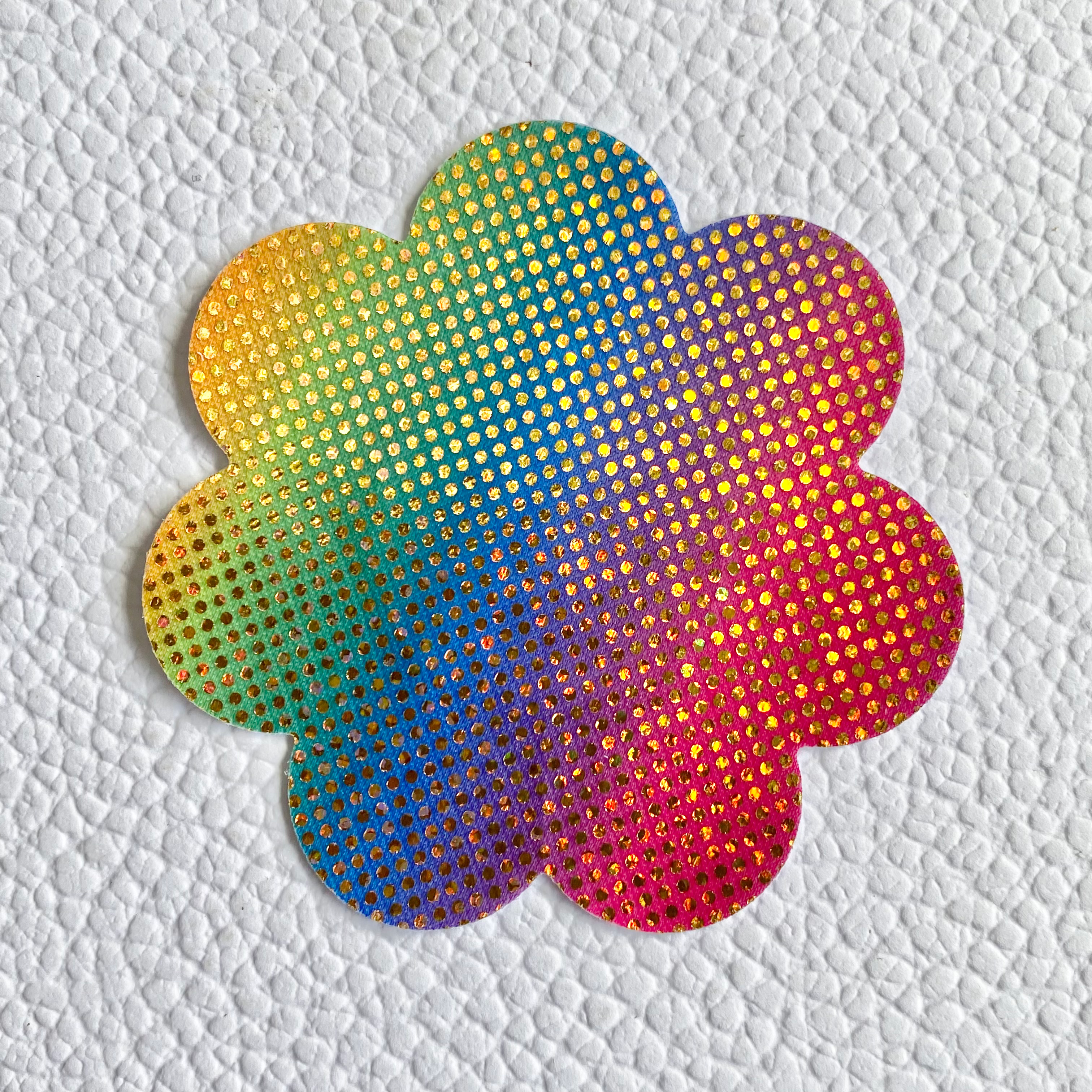 Gold Rainbow Flower Nipple Covers