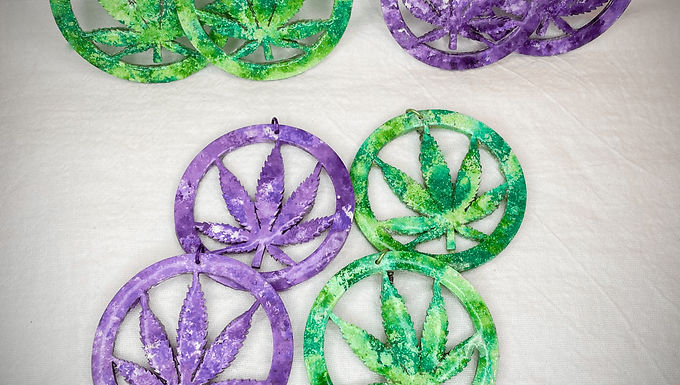 Dazed Hoop Earrings - Hand Painted