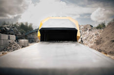 Front conveyor view showing sorting chamber opening.