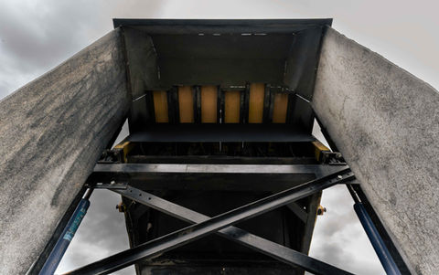 Ballistic separator view from below.