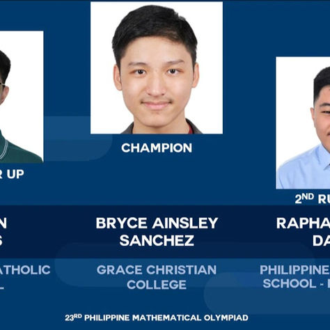 Grade 12 student clinches 3-peat win at PH math olympiad