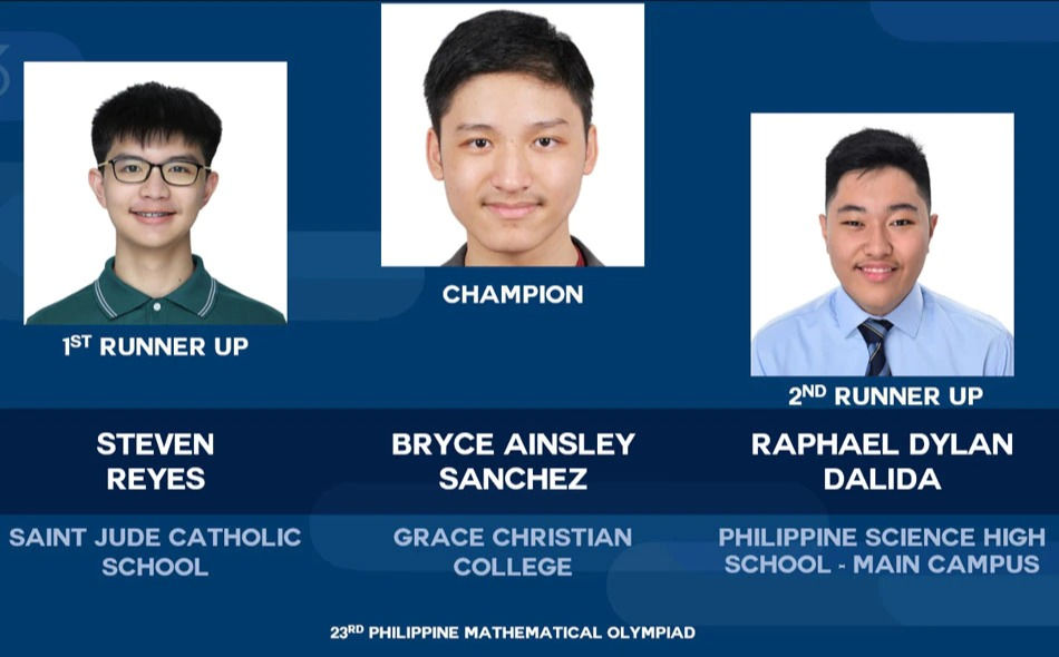 Grade 12 student clinches 3-peat win at PH math olympiad