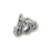 Thumbnail: Motorbike bead charm in sterling silver.  Hole for bracelet runs through the centre of the charm under the bike seat. 