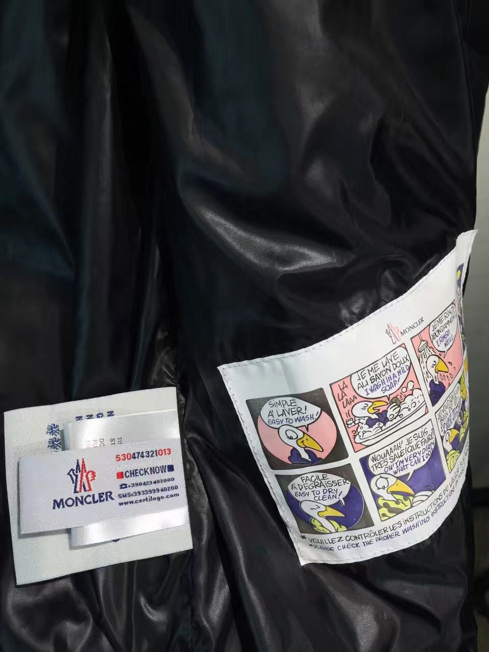 תמונה ממוזערת: מעיל Moncler שחור זיגזג
