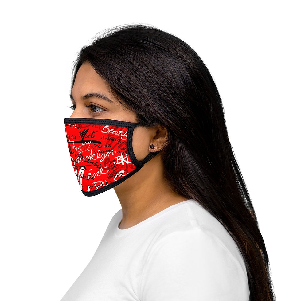 Thumbnail: Mixed-Fabric Face Mask VVE (Brooklyn Mint)