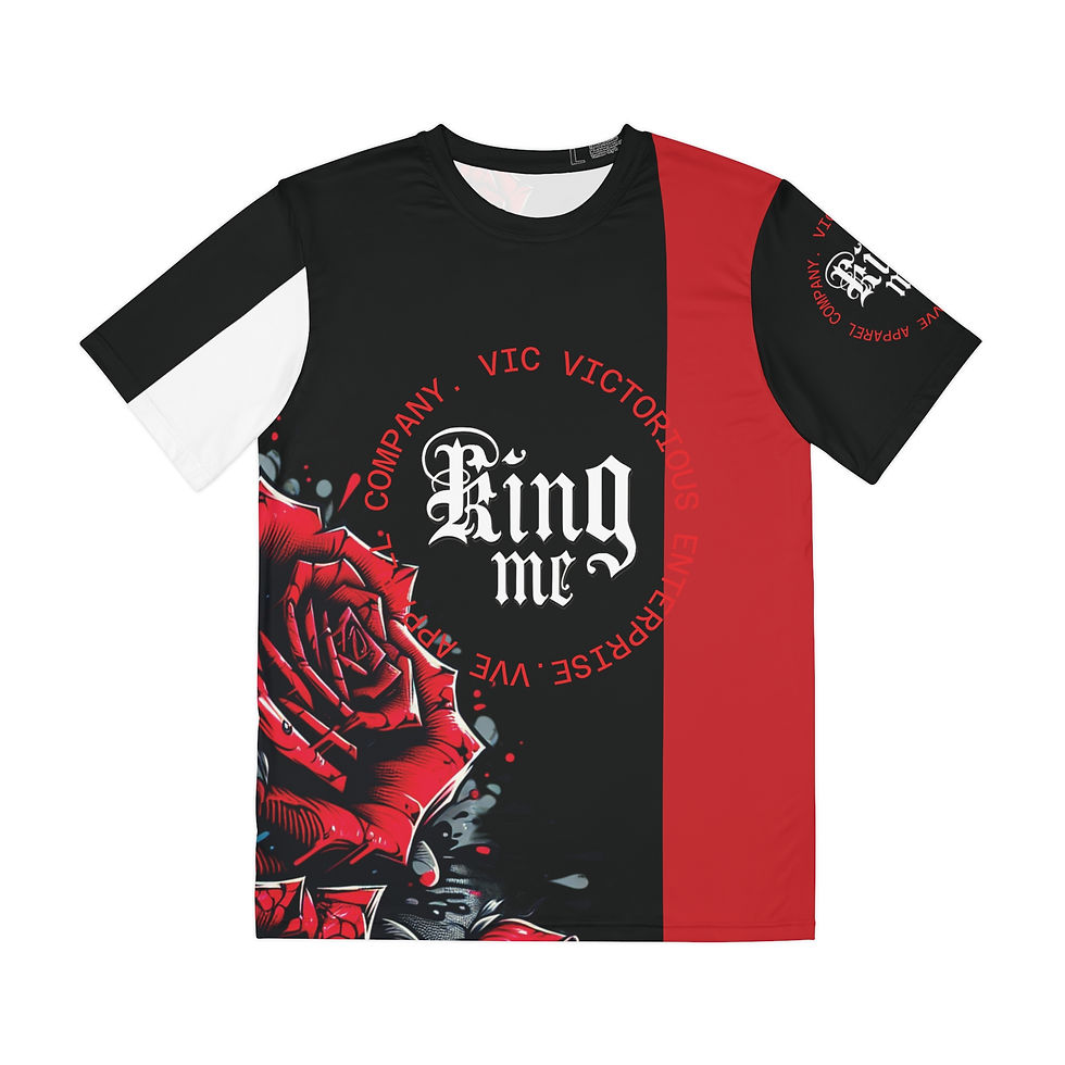 King Me Loose Fit VVE Tee, Men's Polyester T-Shirt, VVE Shirt, Loose Fit Tee,