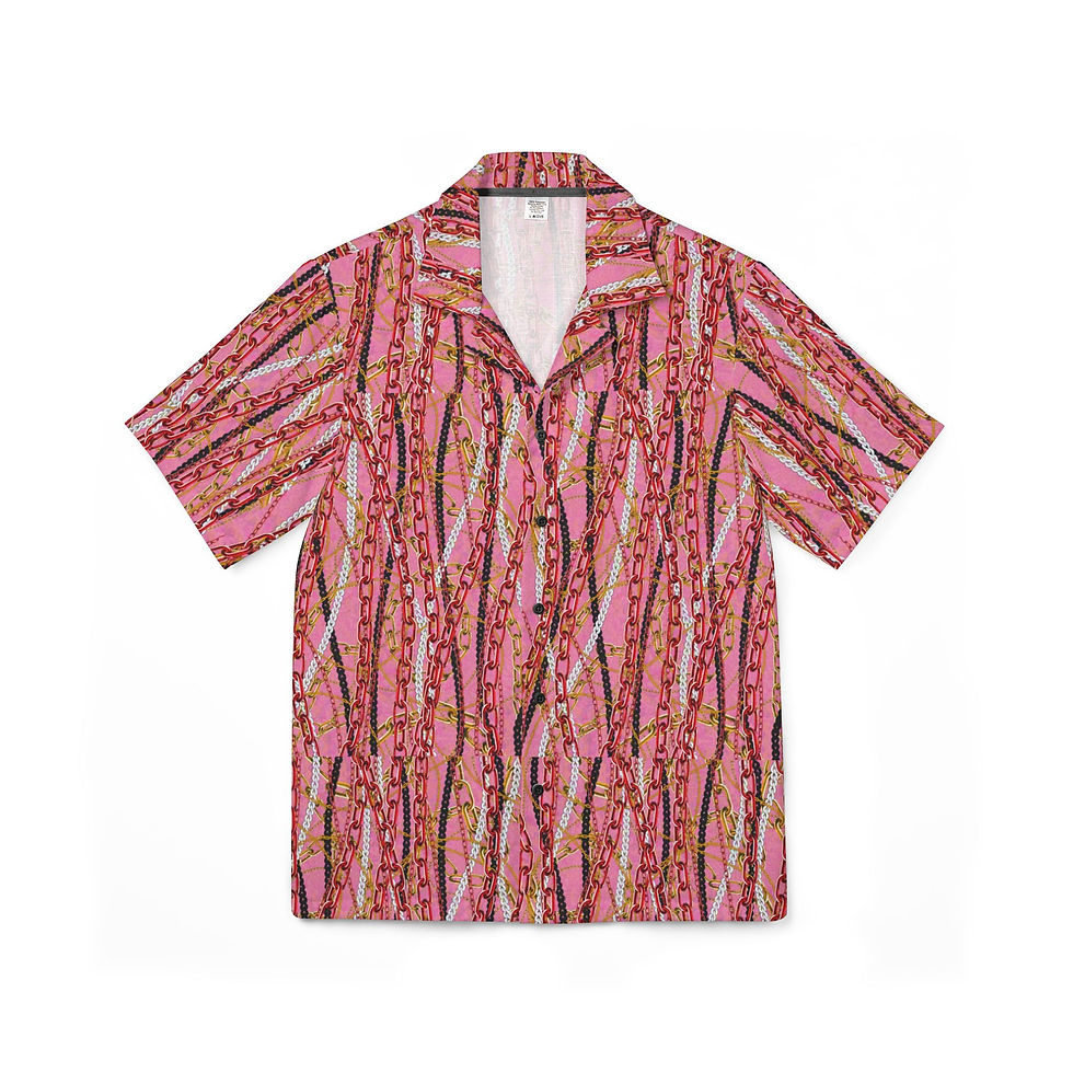 VVE Apparel Co Pink Don II Vibrant Men's Hawaiian Shirt