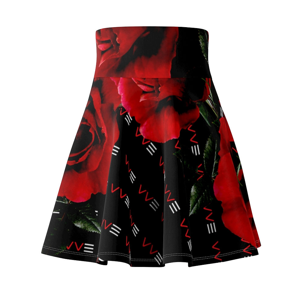 Thumbnail: Women's Skater Skirt VVE (Red Rose)