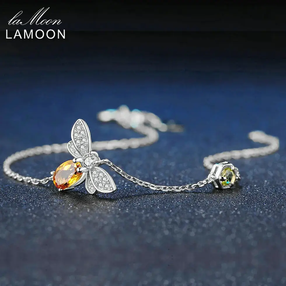 Thumbnail: Bee Bracelet for Woman Citrine Bracelets 925 Sterling Silve 14K Gold Filled