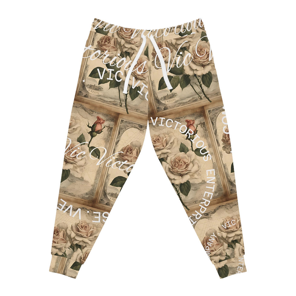 Antique Rose Stylish Athletic Joggers, VVE Trendy Joggers