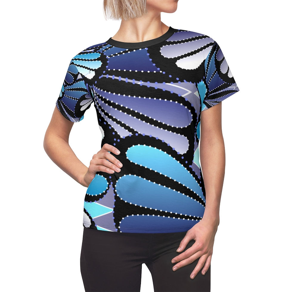 Thumbnail: Women's AOP Cut & Sew Tee VVE Midnight Monarch