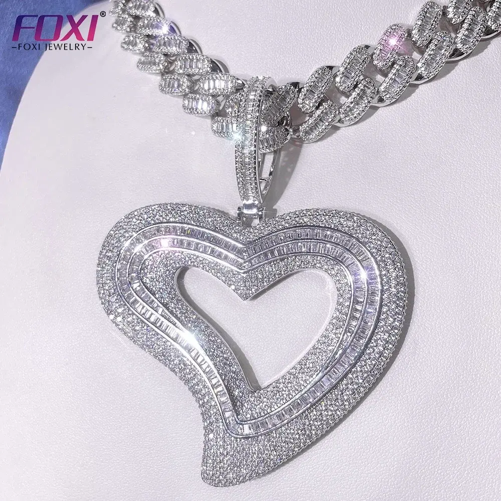 Icy Heart Pendant with Necklace (choose)Tarnish free GF/Zircon stones
