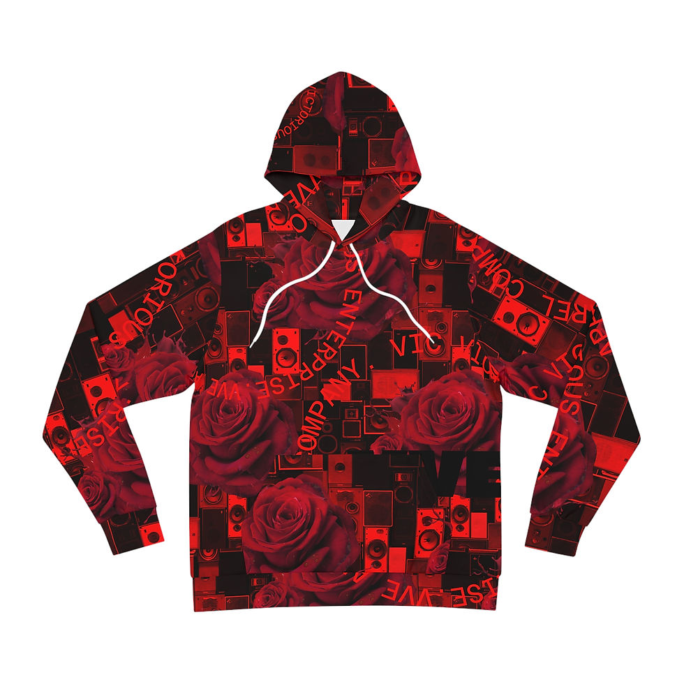 Loud Roses VVE Streetwear Hoodie, Stylish Pullover
