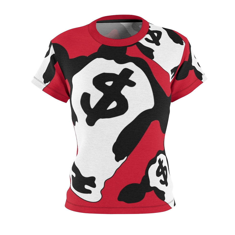 Women's AOP Cut & Sew Tee VVE "Cash Cow"