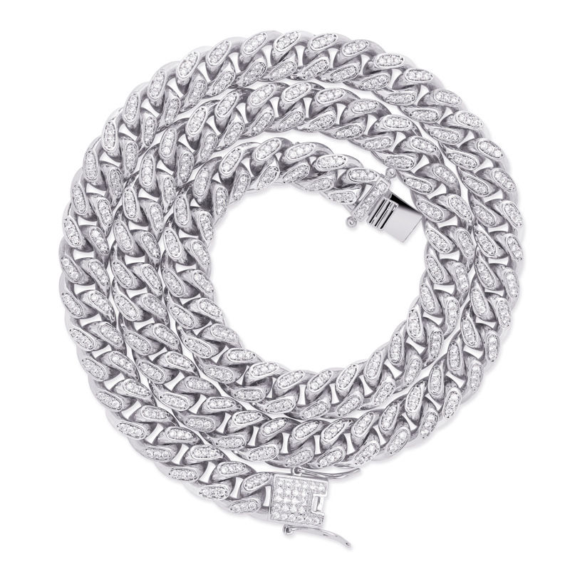Thumbnail: Icey Miami Cuban White/Yellow GF CZ Zircon Bracelet/Necklaces 7-30inch