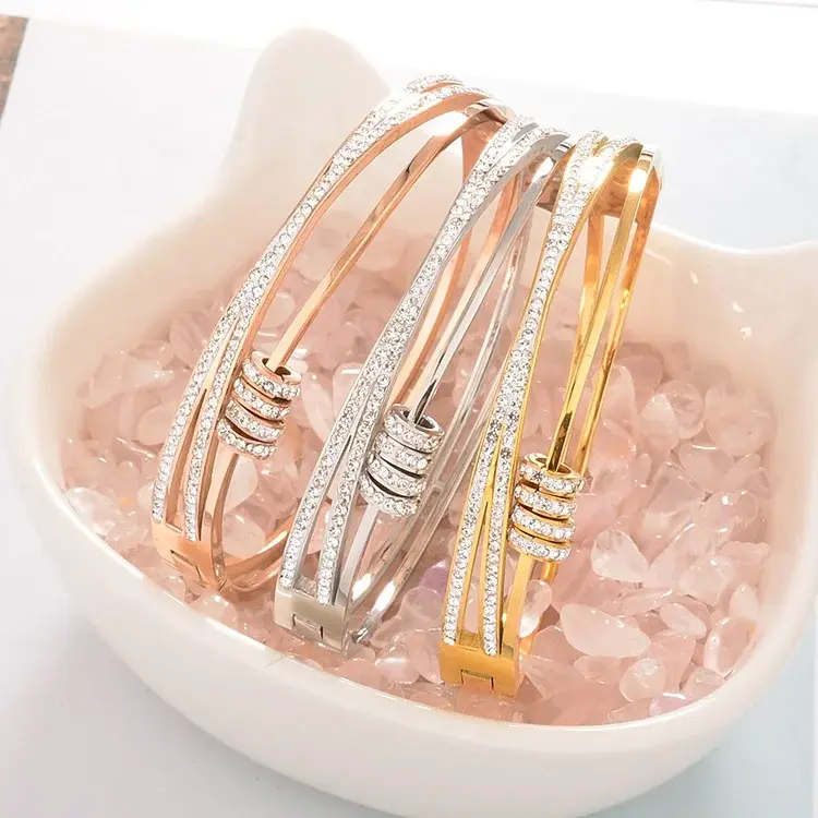 Thumbnail: 316 Italian 18k Gold Filled Bangles