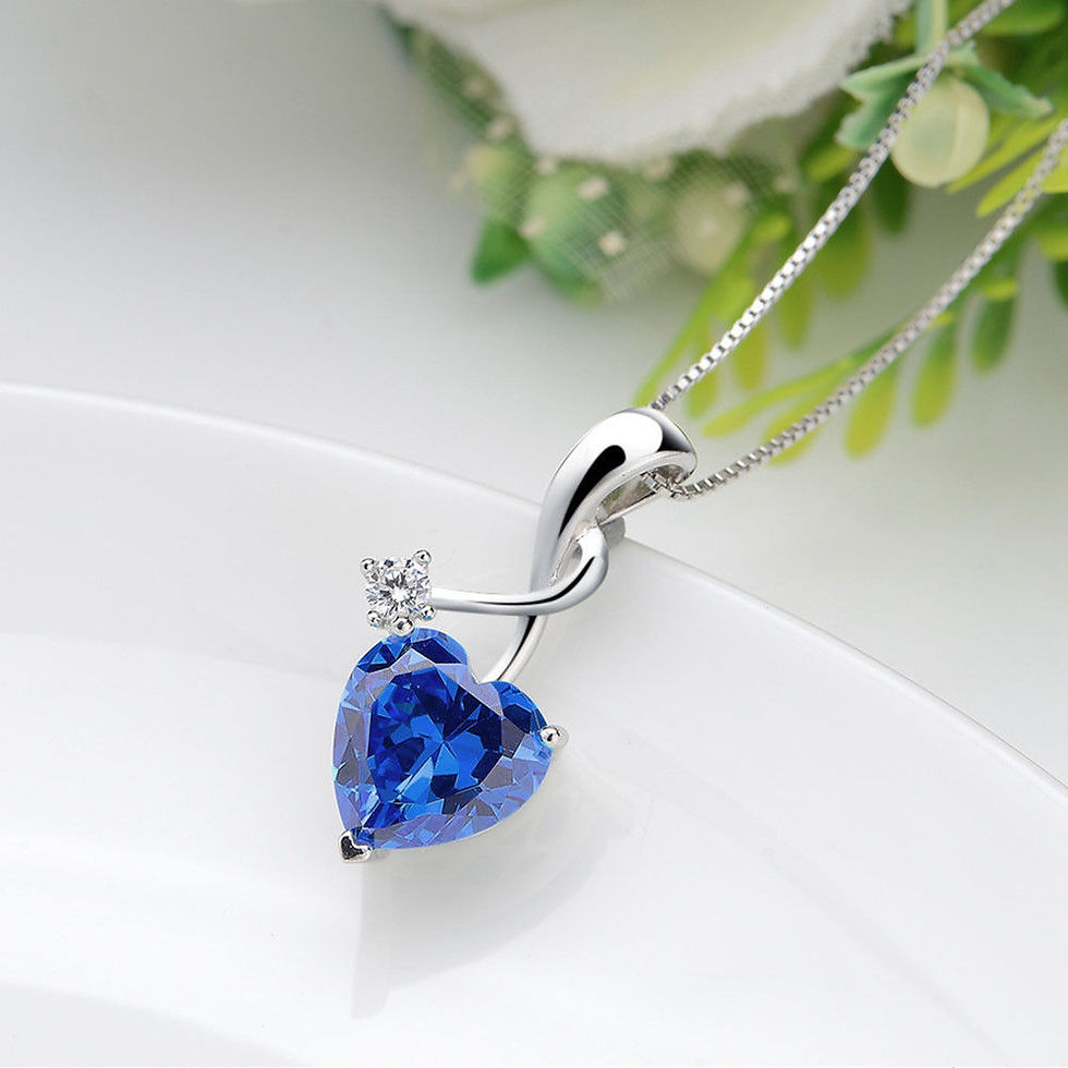 Thumbnail: Pierscionki Bizuteria Natural Gemstone Pendant/GF /Sterling Silver Neclace