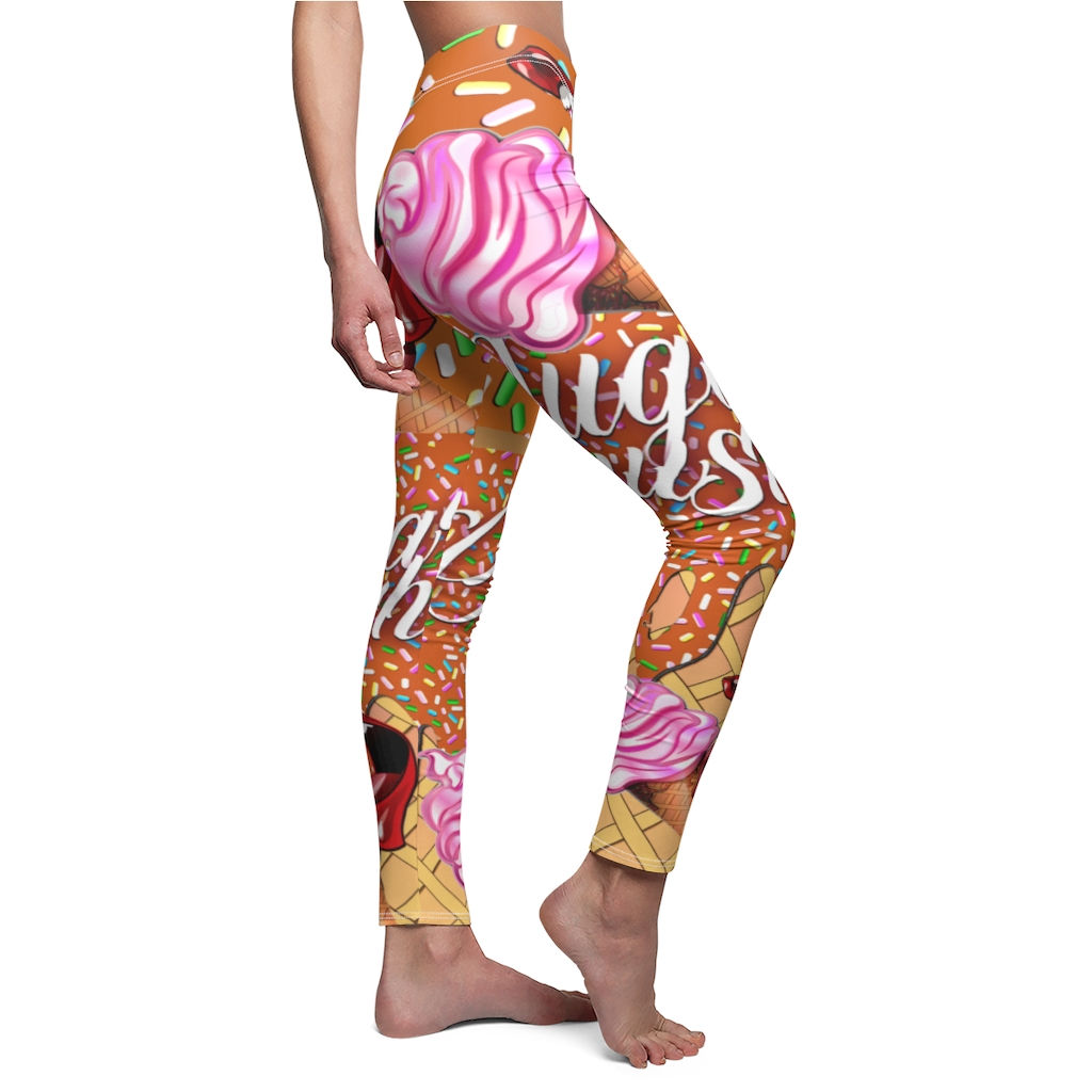 Women's Cut & Sew Casual Leggings "Sugar Rush""