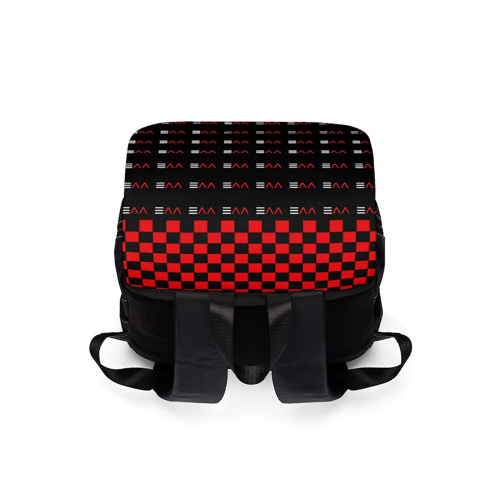 Thumbnail: Unisex Casual Shoulder Backpack (VVE Red Checker)