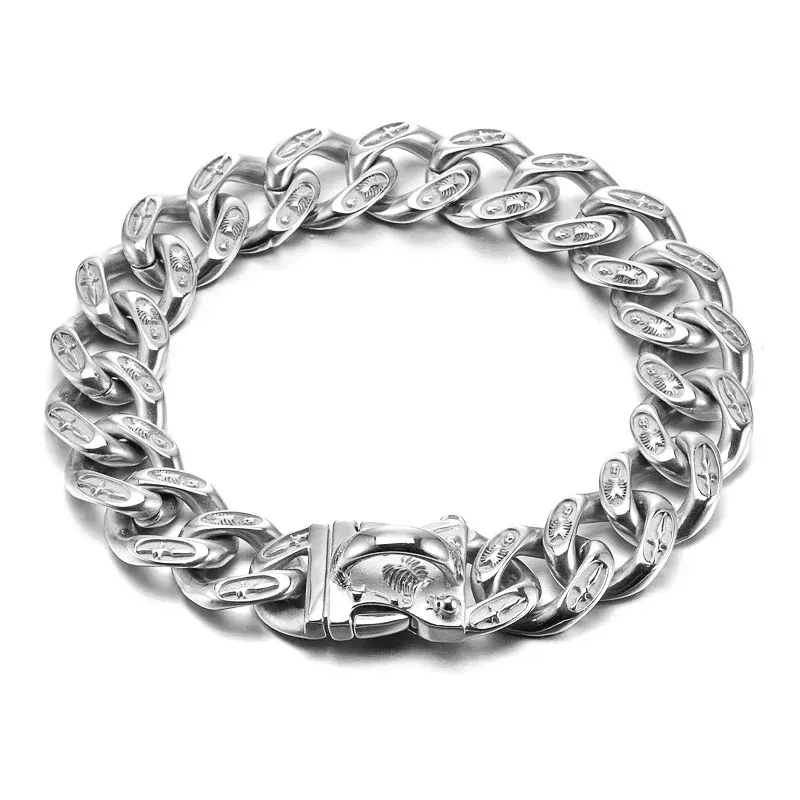 Thumbnail: Bully Collar 32mm Stainless Steel Gold/Multicolor Chain for Large Dog/ Pitbull