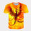 Thumbnail: 3D Sublimation Printed T-Shirt With Golden Flame Phoenix Design