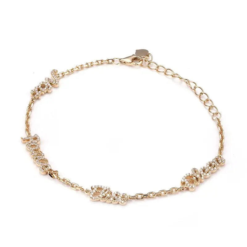 Thumbnail: 14K Yellow Gold Diamond Fine Jewelry Custom Bracelets Women