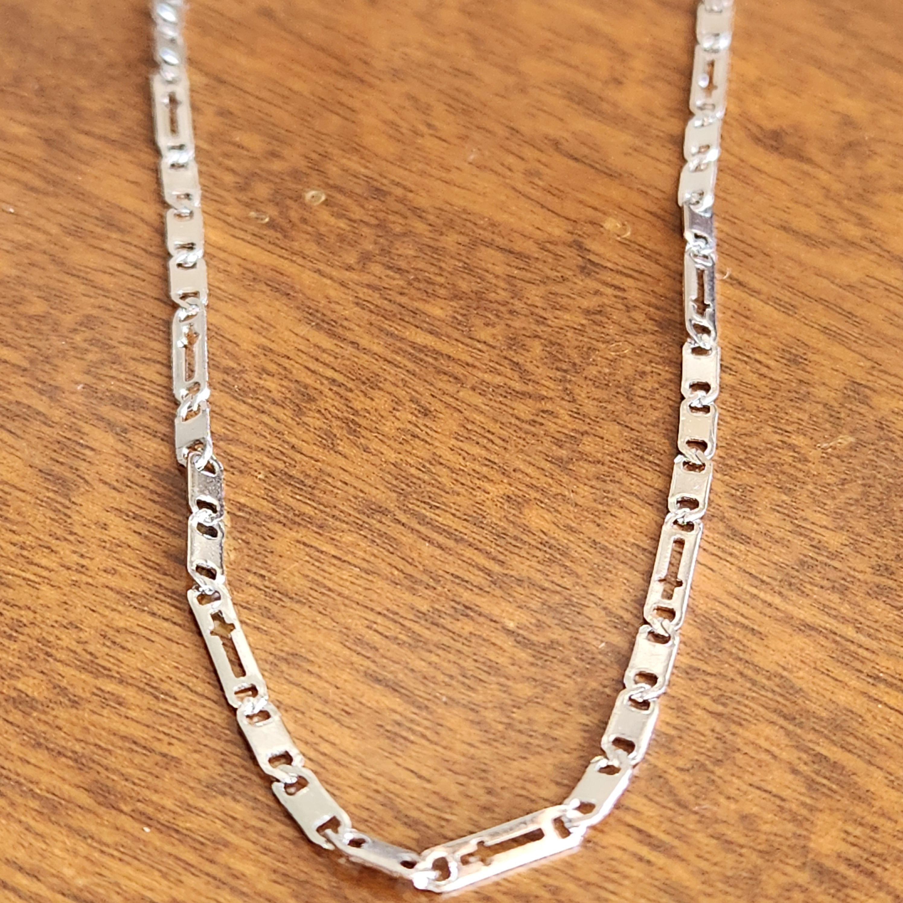 Colar elos chapados, aço