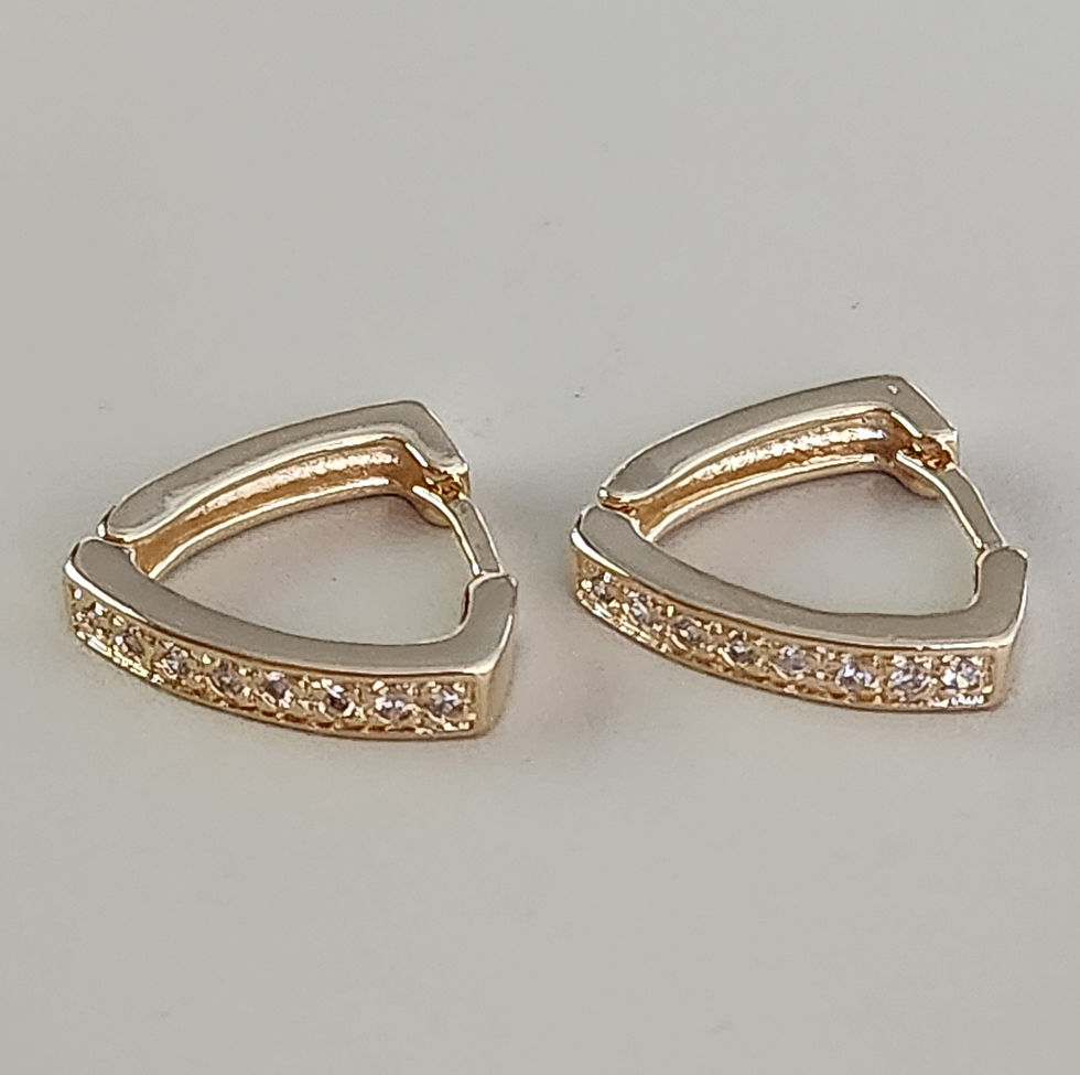 Brinco coração zircônias