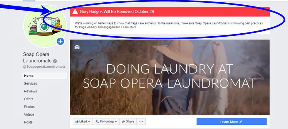 Soap Opera Laundromats Facebook Page Snapshot