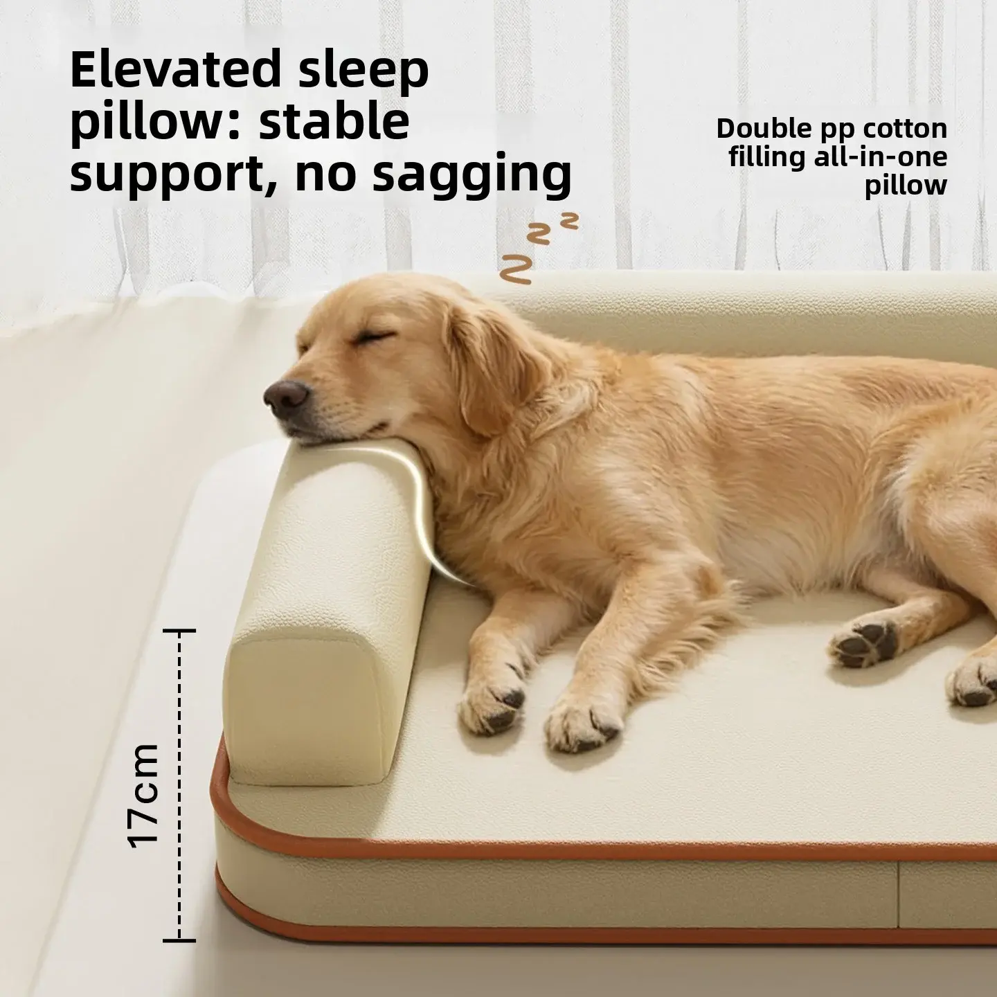 Dog Bed Mat with Pillow Edges