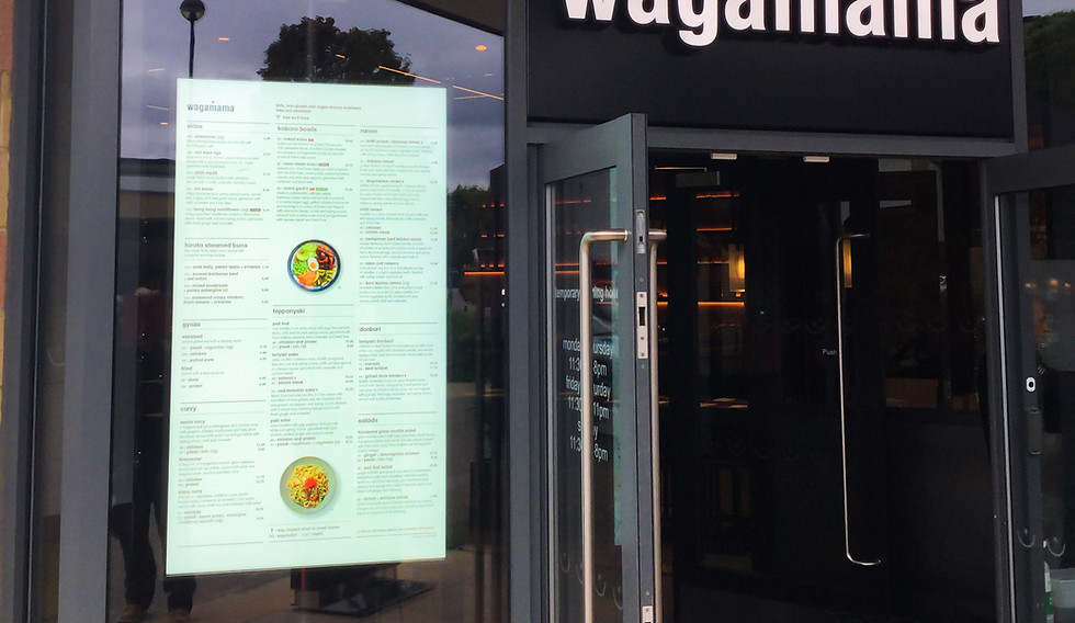 Restaurants - digital store windows - Wagamama