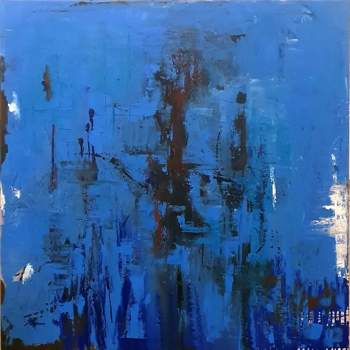 Blu Oil on canvas
90 x 90 cms
