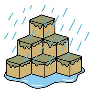 雨による水濡れ