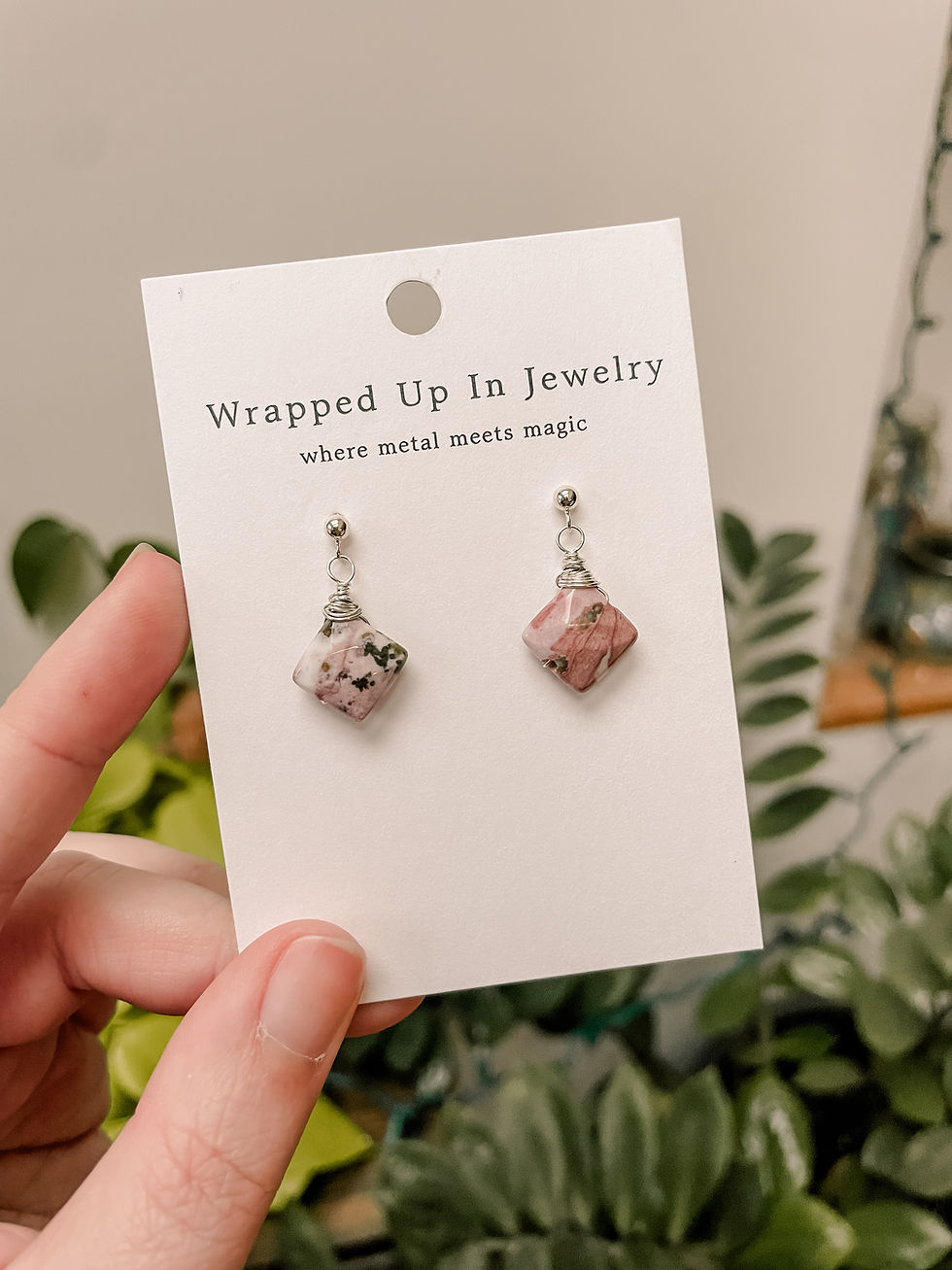 Thumbnail: Diamond Dangle Crystal Stud Earrings, Sterling Silver