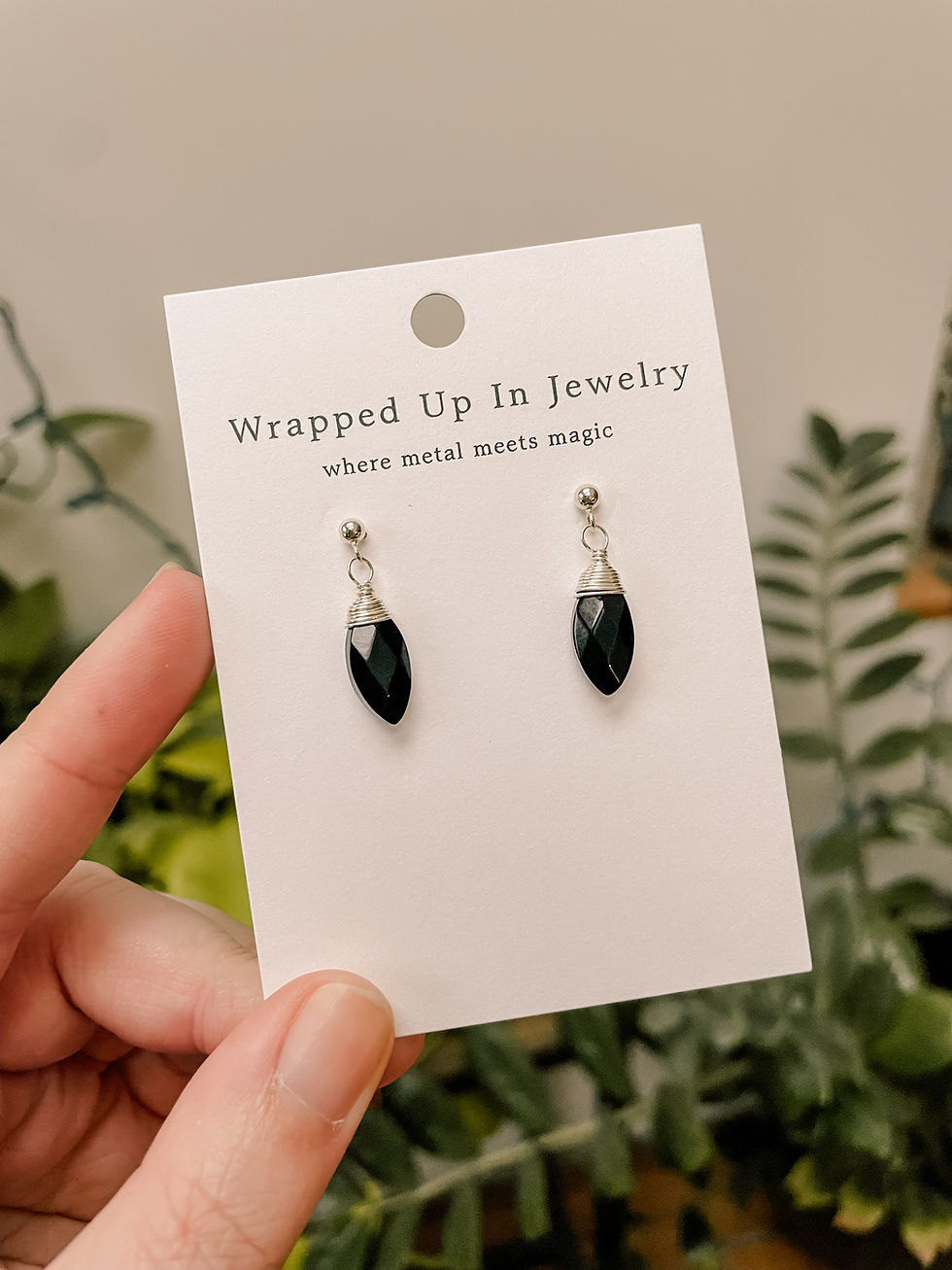 Thumbnail: Teardrop Dangle Crystal Stud Earrings. Sterling Silver