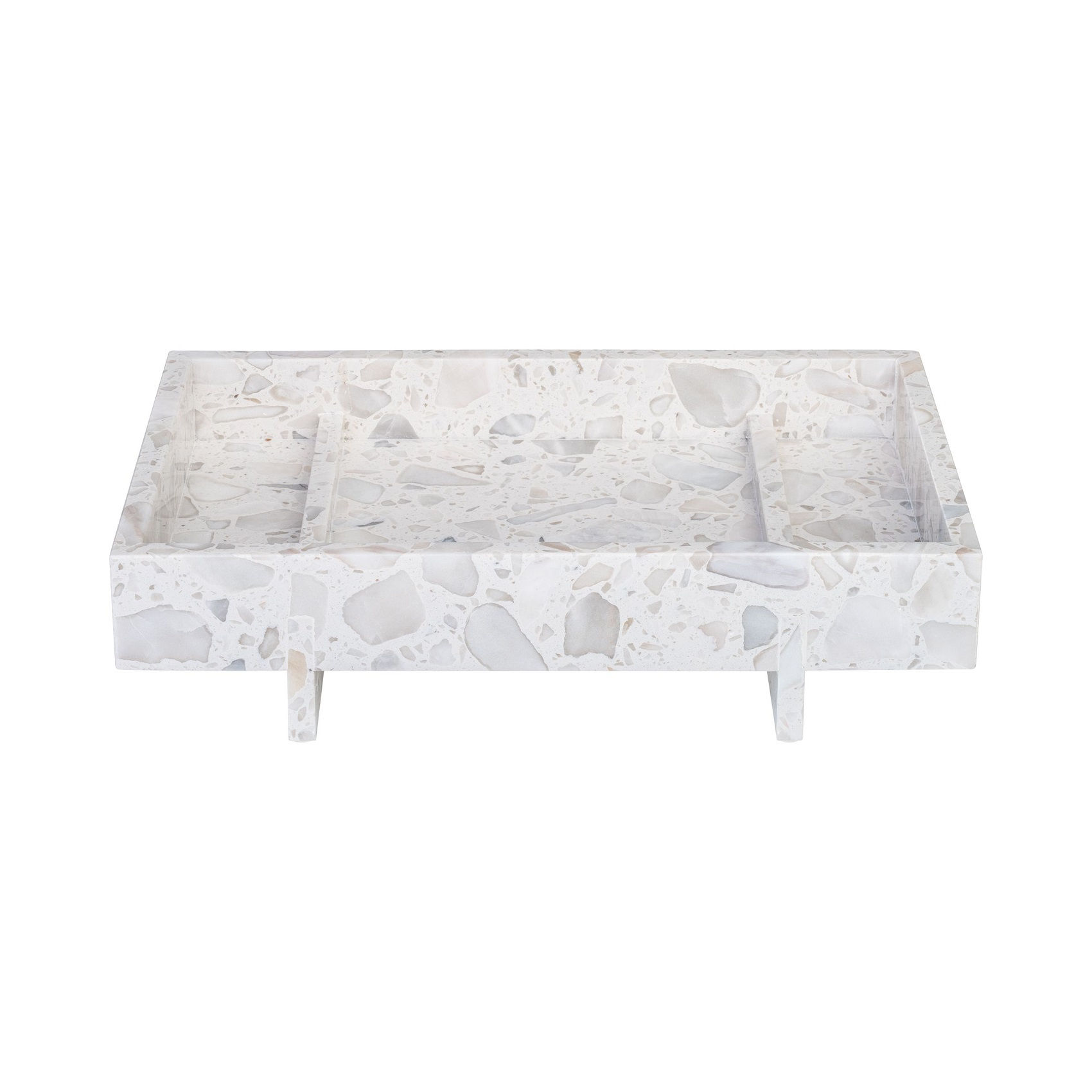 white stone tray