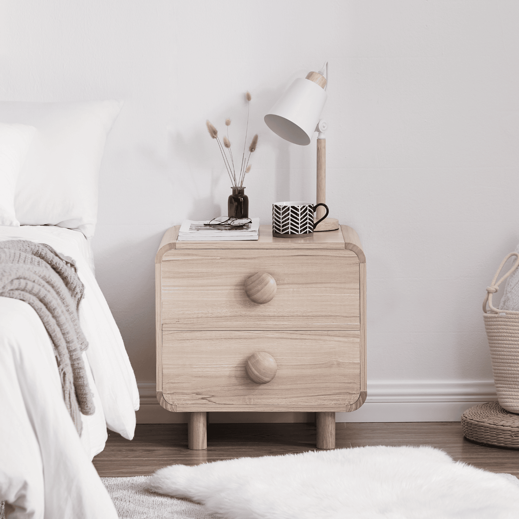 midcentury modern bedside table