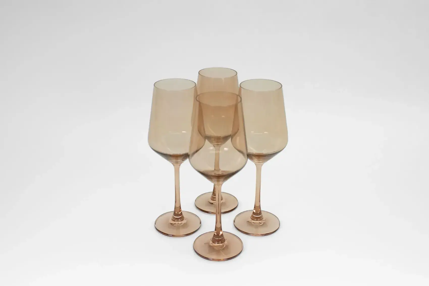 brown lead free crystal wine glasses with stems