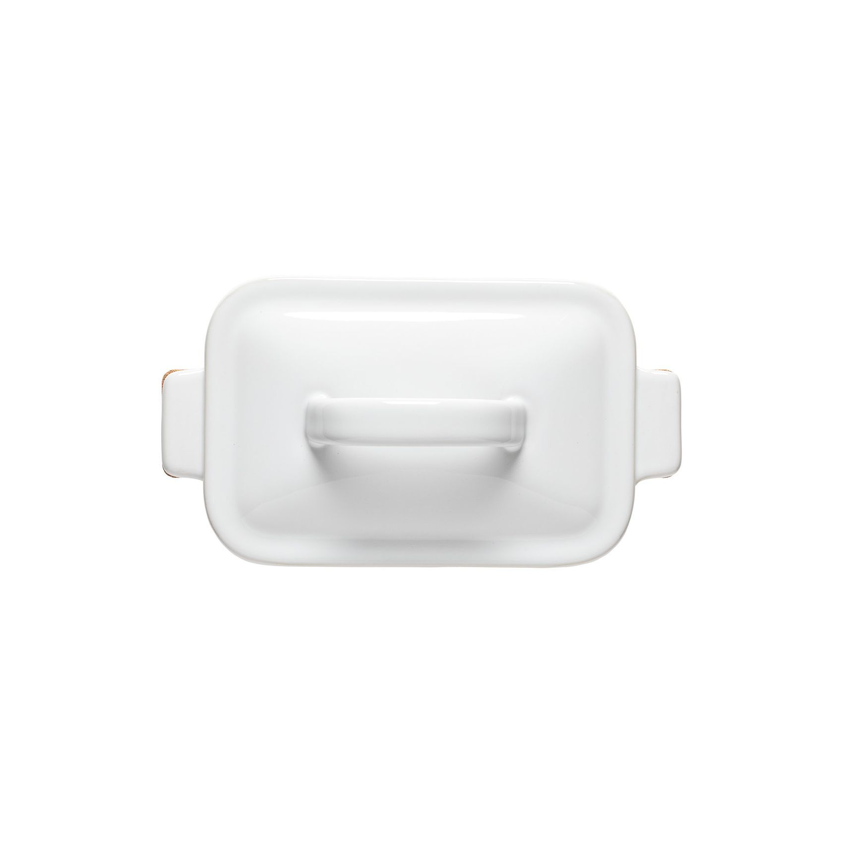 white stoneware baker and lid