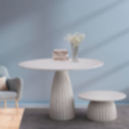 White round coffee table for outdoor