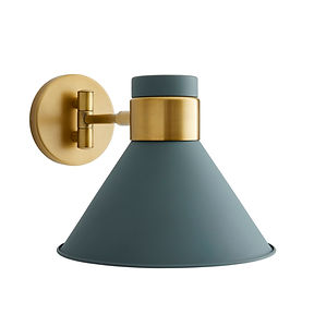 navy and gold wall sconce