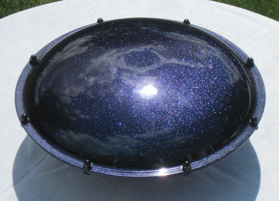 Miniaturbild: bottom view stardust mini mod vibedrum, steel tongue drum, handpan, s