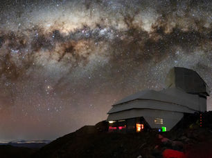 Rubin Observatory under the open galaxy